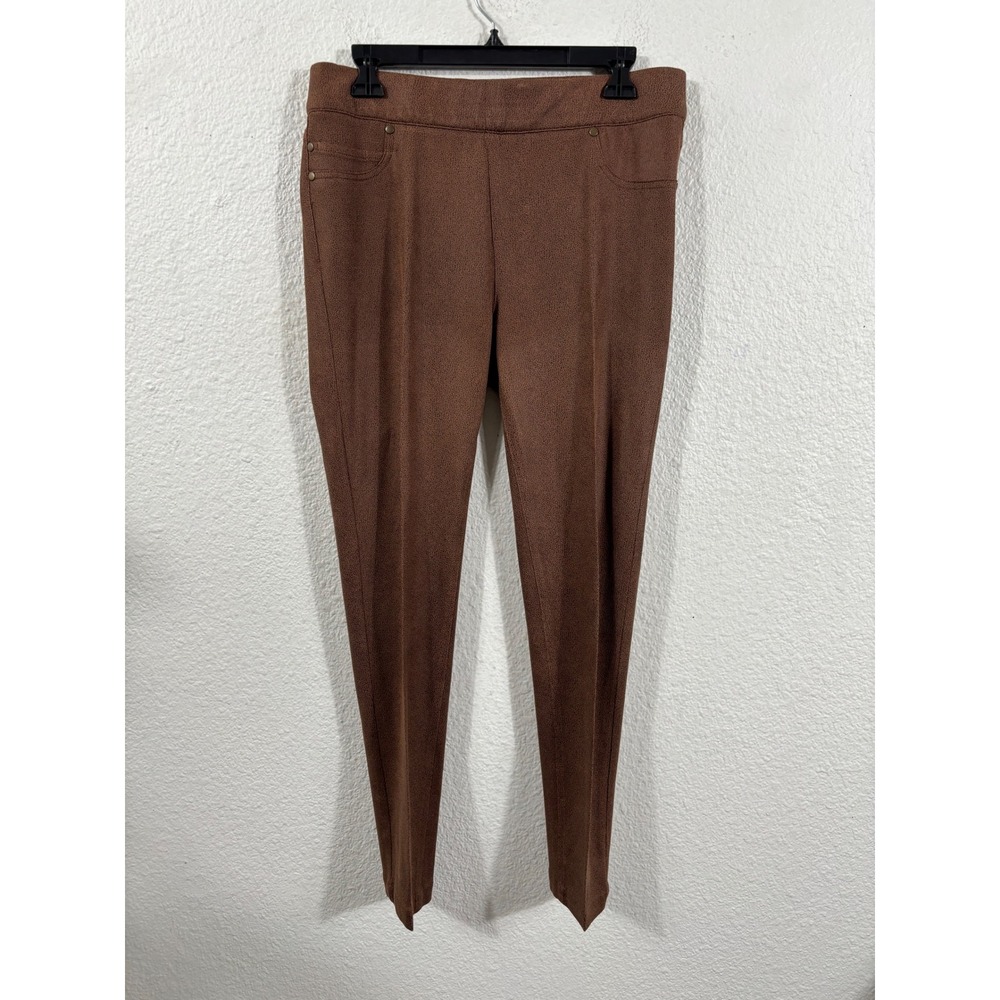 JOHN MARK Women Brown Speckled Stretchy Skinny Pants Size‎ S